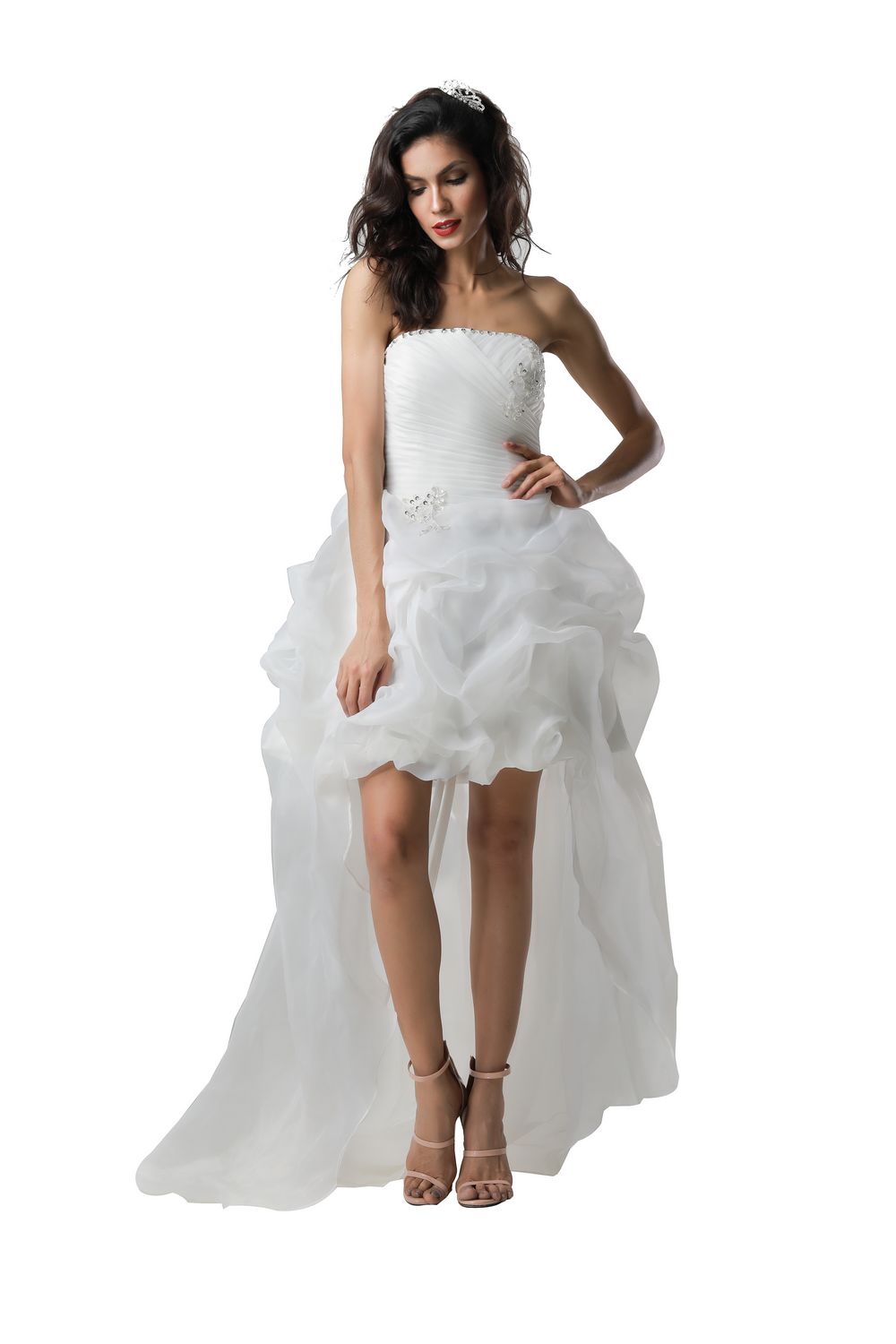 WF56797 Short Beach Wedding Princess Dress